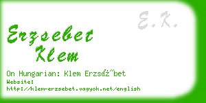 erzsebet klem business card